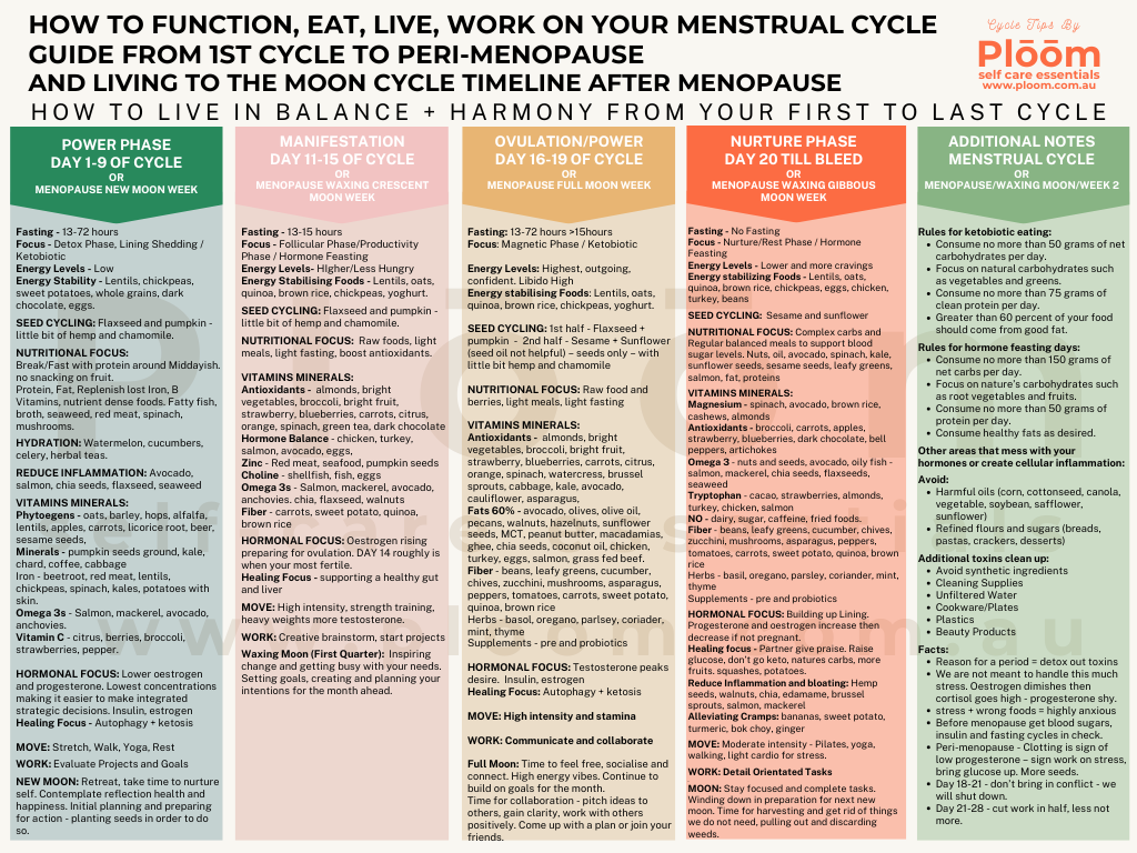 Menstrual Cycle Tip Print Out by Plōōm